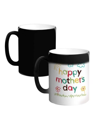 Happy Mother's Day Printed Magic Coffee Mug White/Blue/Yellow 12ounce