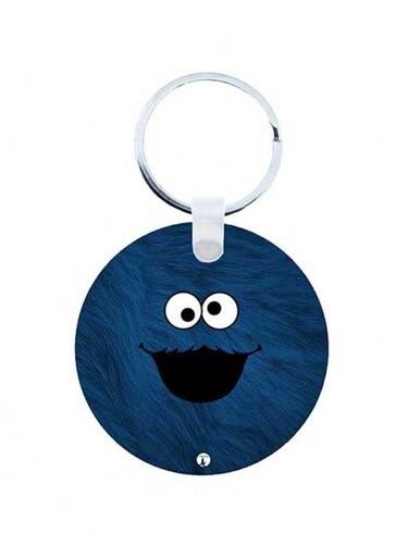 Cookie Monster Wooden Keychain
