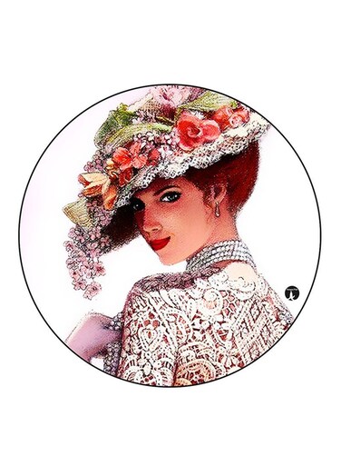 Woman Printed Fridge Magnet Multicolour