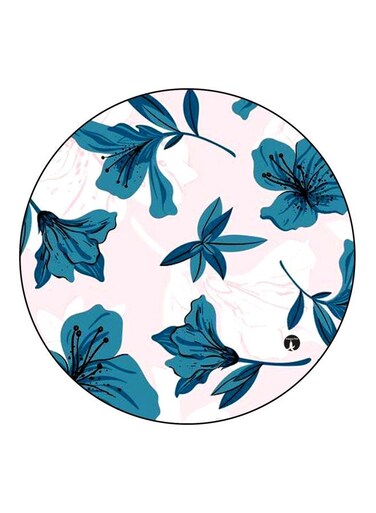 Flower Printed Fridge Magnet Blue/Pink/White 5.5cm