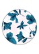 Flower Printed Fridge Magnet Blue/Pink/White 5.5cm
