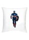 Captain America Printed Decorative Cushion White/Blue/Red 16x16inch