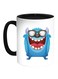 Cartoons Printed Coffee Mug White Black 11 ounce