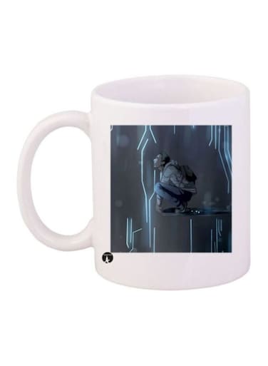 Assassin's Creed Printed Coffee Mug White/Blue/Grey