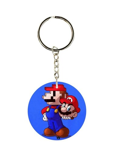Super Mario Printed Double Sided Keychain