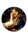 Girl Printed Fridge Magnet Round Multicolour