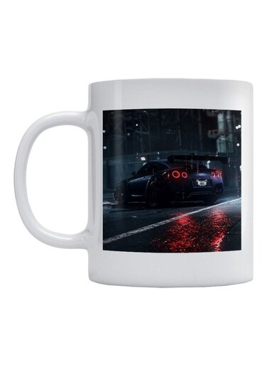 Nissan GT-R Car Printed Coffee Mug White/Black/Red 350ml