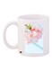 Flower Printed Coffee Mug White/Pink/Blue 11ounce