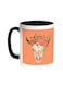 Abstract Art Of The Skull Of A Deer Printed Coffee Mug Black/White 11ounce