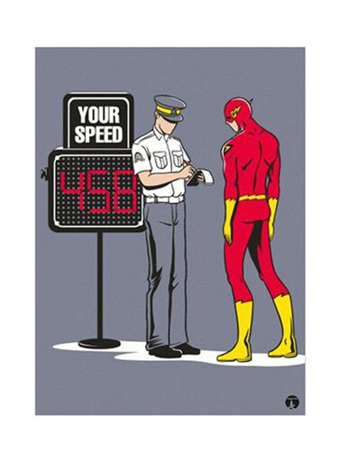 Flash Metal Plate Poster Multicolor 15x20 centimeter