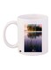 Lake Printed Coffee Mug White/Green/Blue 11ounce