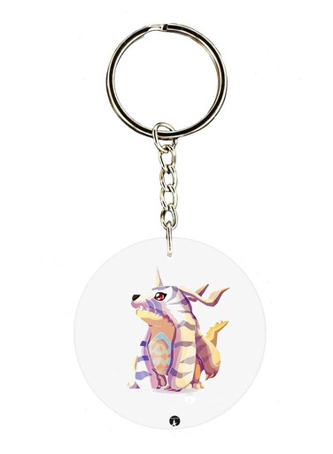 Anime Digimon Double Side Printed Keychain