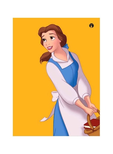 Girl Themed Metallic Plate Yellow/White/Blue 20x15cm