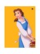 Girl Themed Metallic Plate Yellow/White/Blue 20x15cm