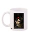 Anime Printed Coffee Mug White/Black/Beige 11ounce