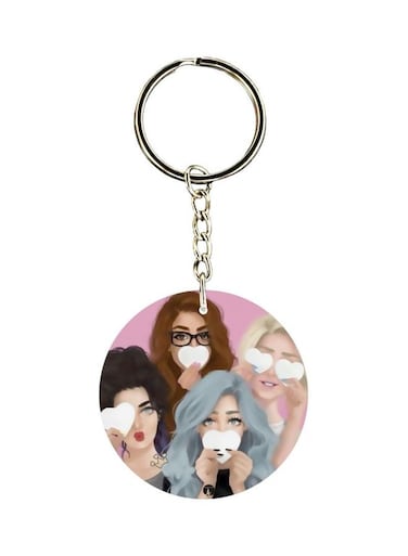 Girls Printed Dual Sided Keychain