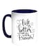 Life's Better With Friends Printed Coffee Mug White/Blue 11ounce