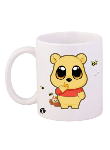 Character Printed Mug White/Yellow/Red 12ounce