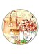 Blush Glam Printed Fridge Magnet Pink/Beige/White 5.5cm