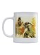 Woman And Horse Printed Mug White/Green/Yellow