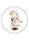 Anime Printed Fridge Magnet White/Pink/Brown 5.5cm
