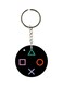 Double Sided Geometric Shaped Printed Keychain