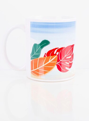 Cup Of Coffee Printed Coffee Mug Yellow/White 11ounce