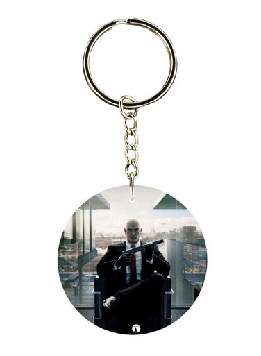 Double Sided Hitman Printed Keychain