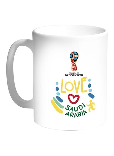 FIFA World Cup 2018 I Love Saudi Arabia Printed Coffee Mug White 11ounce