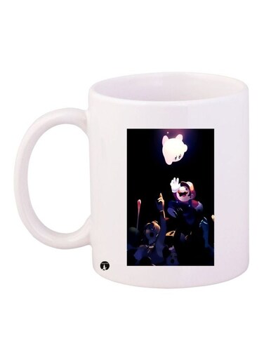 Super Mario Printed Coffee Mug White/Black/Red 11ounce