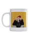 Woman Printed Ceramic Mug White/Yellow/Black