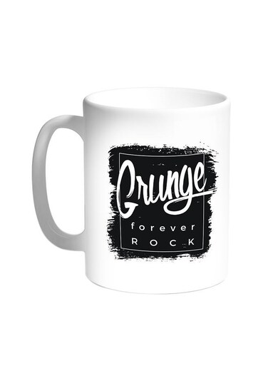 Grunge Forever Rock Printed Coffee Mug White 11ounce