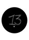 Number 13 Printed Fridge Magnet Multicolour