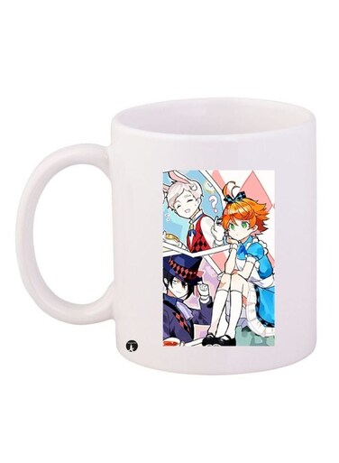 Anime Printed Coffee Mug White/Red/Beige 11ounce