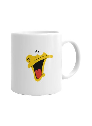 Daffy Duck Printed Mug White/Yellow/Red