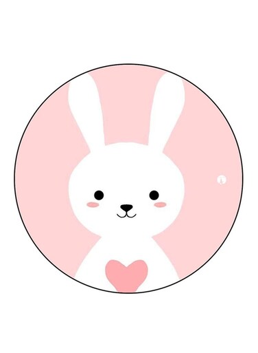 Rabbit Printed Fridge Magnet White/k