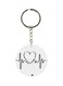 Heart Printed Single Sided Keychain