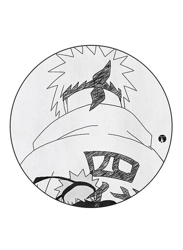 The Anime Naruto Printed Fridge Magnet Round Multicolour