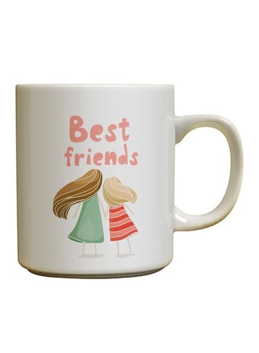 Best Friend Printed Coffee Mug White/Green/Pink