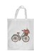 Bicycle Printed Shopping Bag White