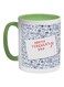 Happy Teacher's Day Printed Coffee Mug Green/Blue/White 325ml