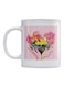 Flowers Printed Mug White/Pink/Yellow