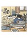 Animation Themed Canvas Wall Painting With Hidden Frame Beige/Grey/Blue 50x50cm
