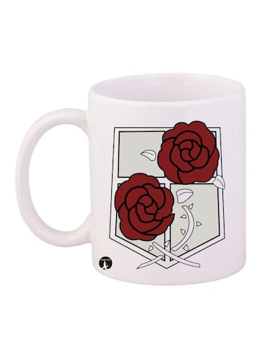 Anime Attack On Titan Coffee Mug White/Red