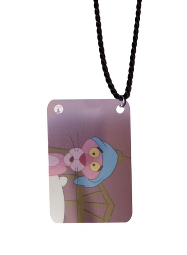 Pink Panther Printed Car Mirror Pendant