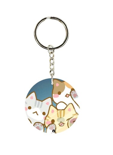 Cats Printed Keychain