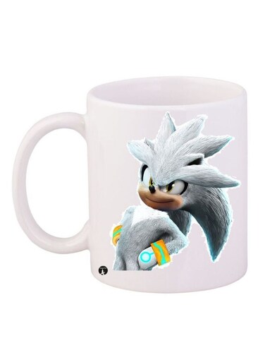 Sonic Printed Coffee Mug White/Grey/Yellow 11ounce