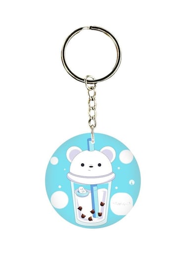 Double Sided Sippy Cup Printed Keychain