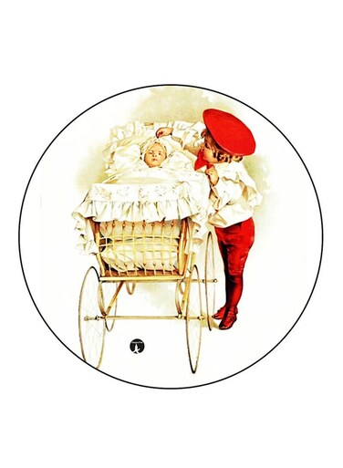 Vintage Art Printed Fridge Magnet Multicolour