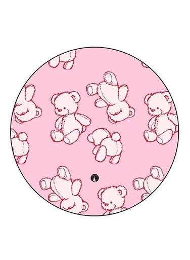 Bears Printed Fridge Magnet Round Multicolour